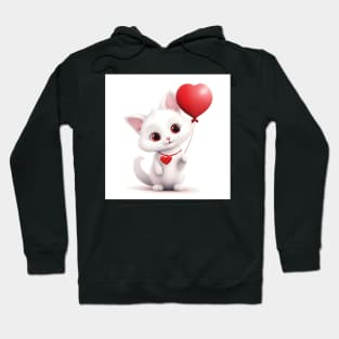 Cute valentine kitten -1 Hoodie